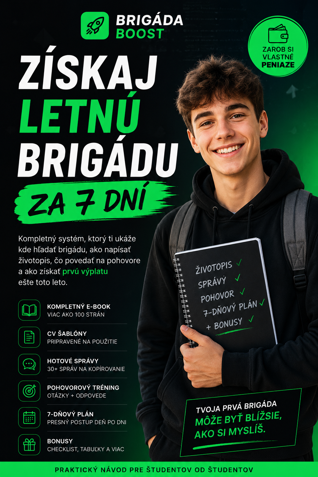 Brigáda Boost — Získaj letnú brigádu za 7 dní